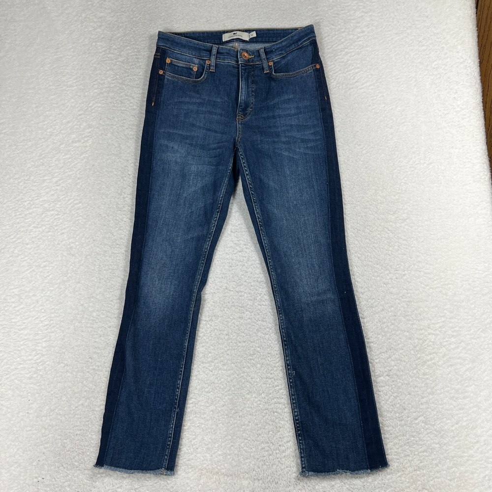 Vineyard Vines High Rise Straight Crop Jeans 28 (28.5x27) Womens Raw Hem